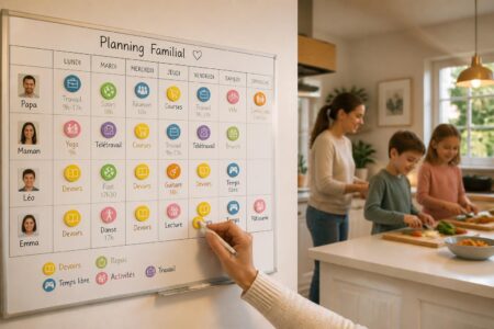 découvrez un planning simple et efficace pour mieux organiser votre quotidien, réduire les crises du soir et améliorer les résultats de toute la famille.