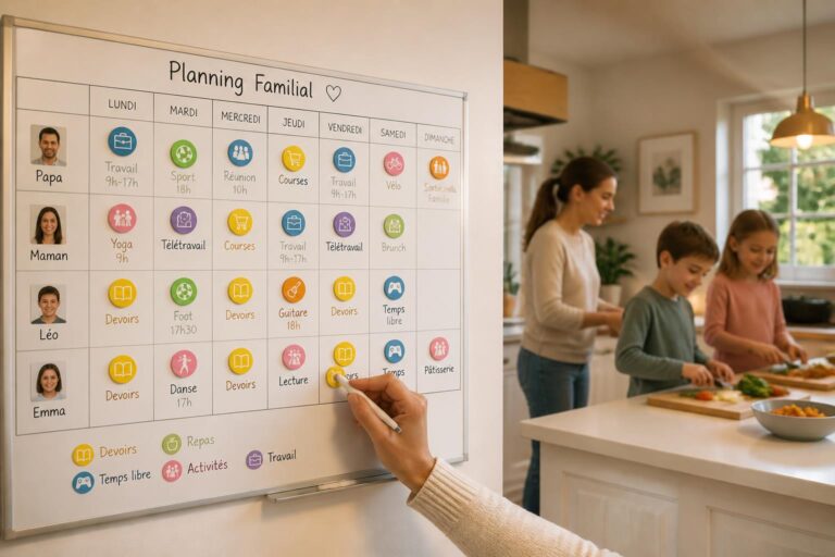 découvrez un planning simple et efficace pour mieux organiser votre quotidien, réduire les crises du soir et améliorer les résultats de toute la famille.